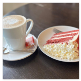 latte and red velvet
